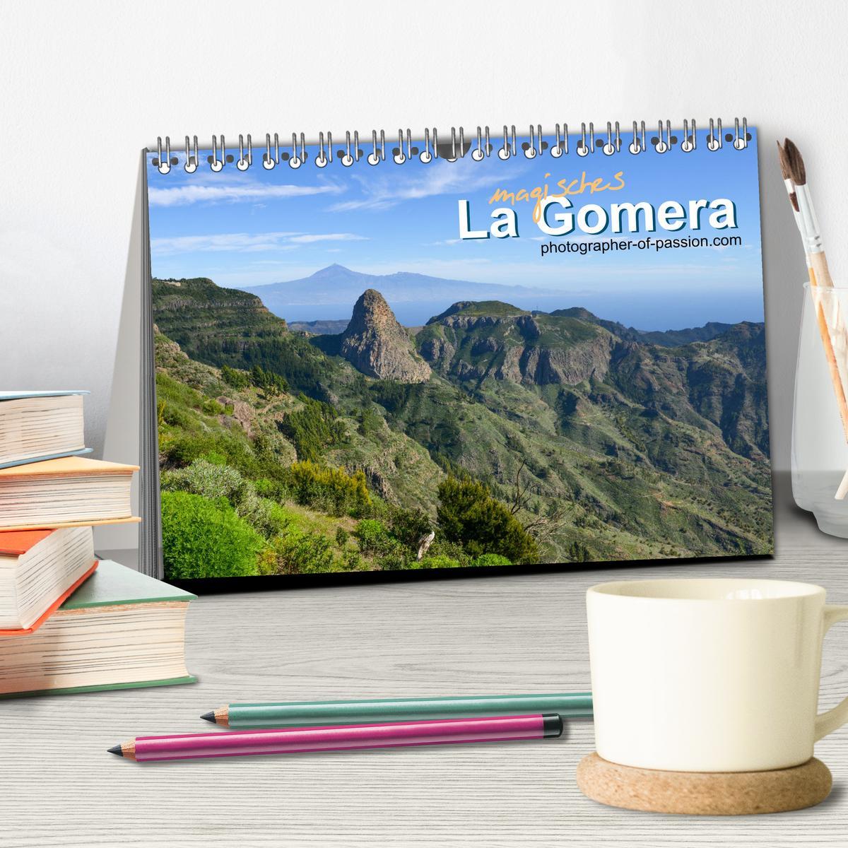Beispielinhalt (Bild) Magisches La Gomera (Tischkalender 2026 DIN A5 quer), CALVENDO Monatskalender