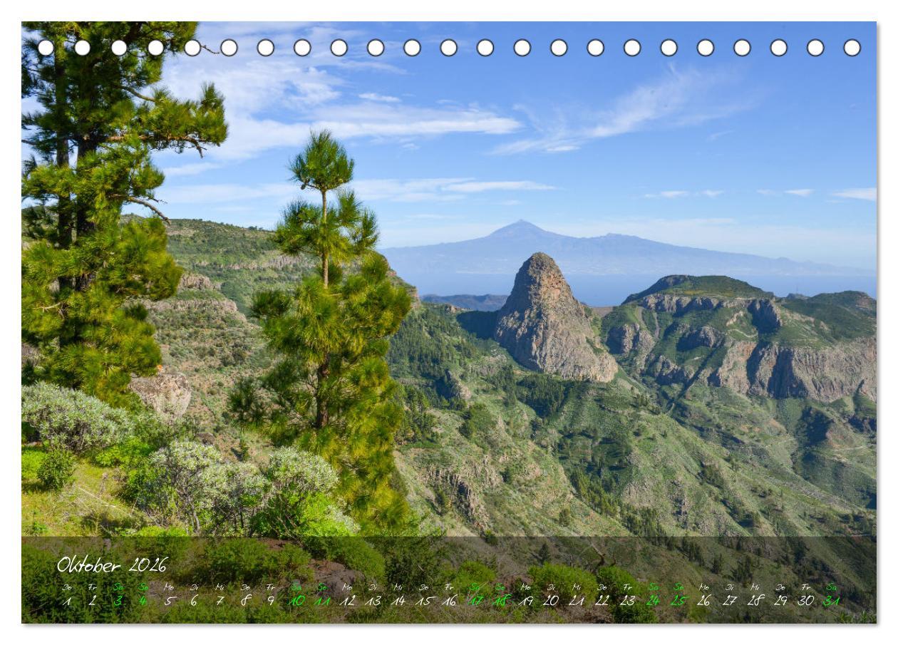 Beispielinhalt (Bild) Magisches La Gomera (Tischkalender 2026 DIN A5 quer), CALVENDO Monatskalender