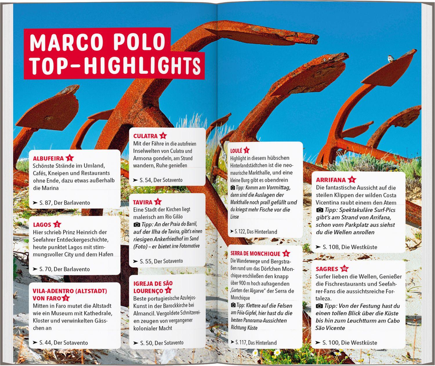 Beispielinhalt (Bild) MARCO POLO Reiseführer Algarve