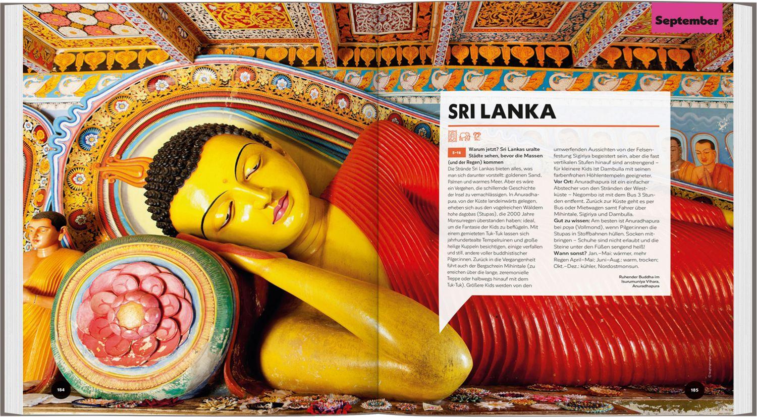 Beispielinhalt (Bild) LONELY PLANET Bildband Wann am besten wohin mit Kids