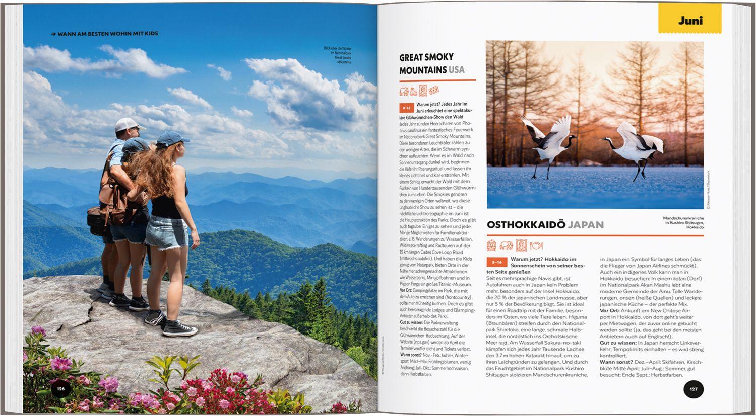 Beispielinhalt (Bild) LONELY PLANET Bildband Wann am besten wohin mit Kids