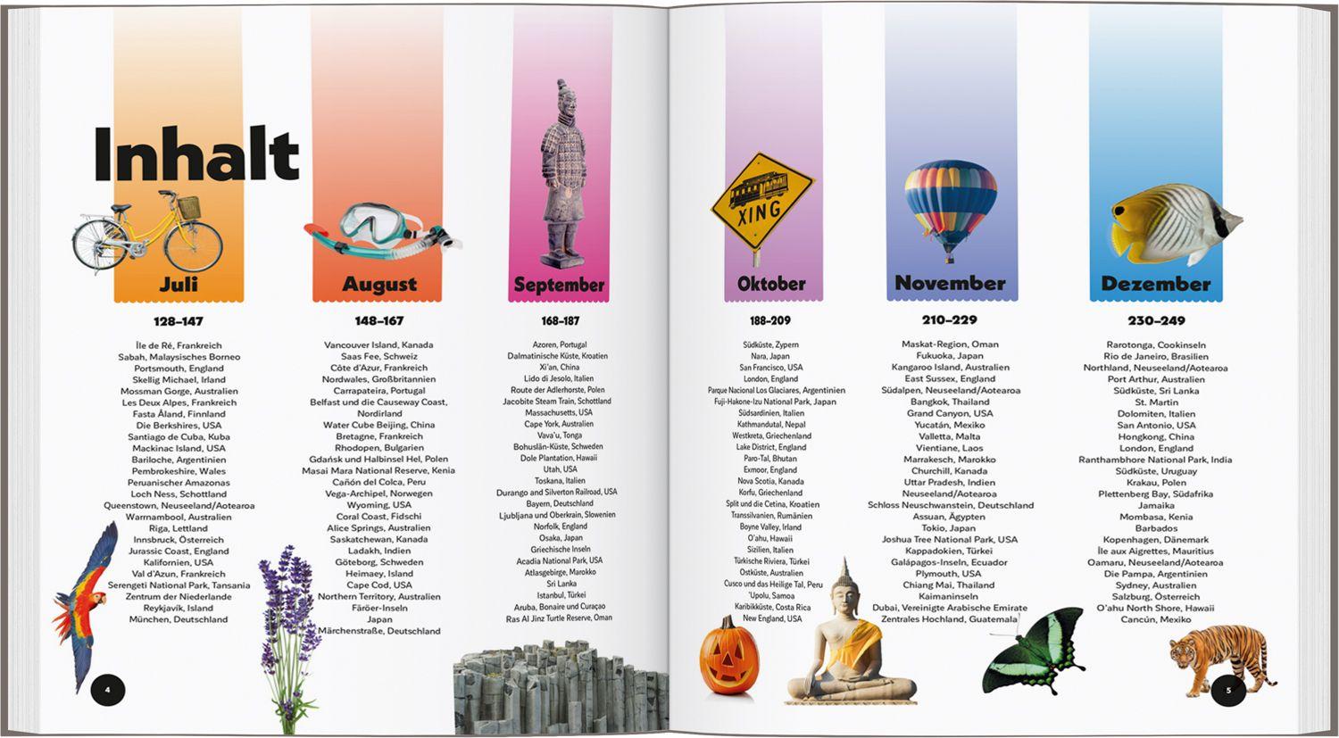 Beispielinhalt (Bild) LONELY PLANET Bildband Wann am besten wohin mit Kids