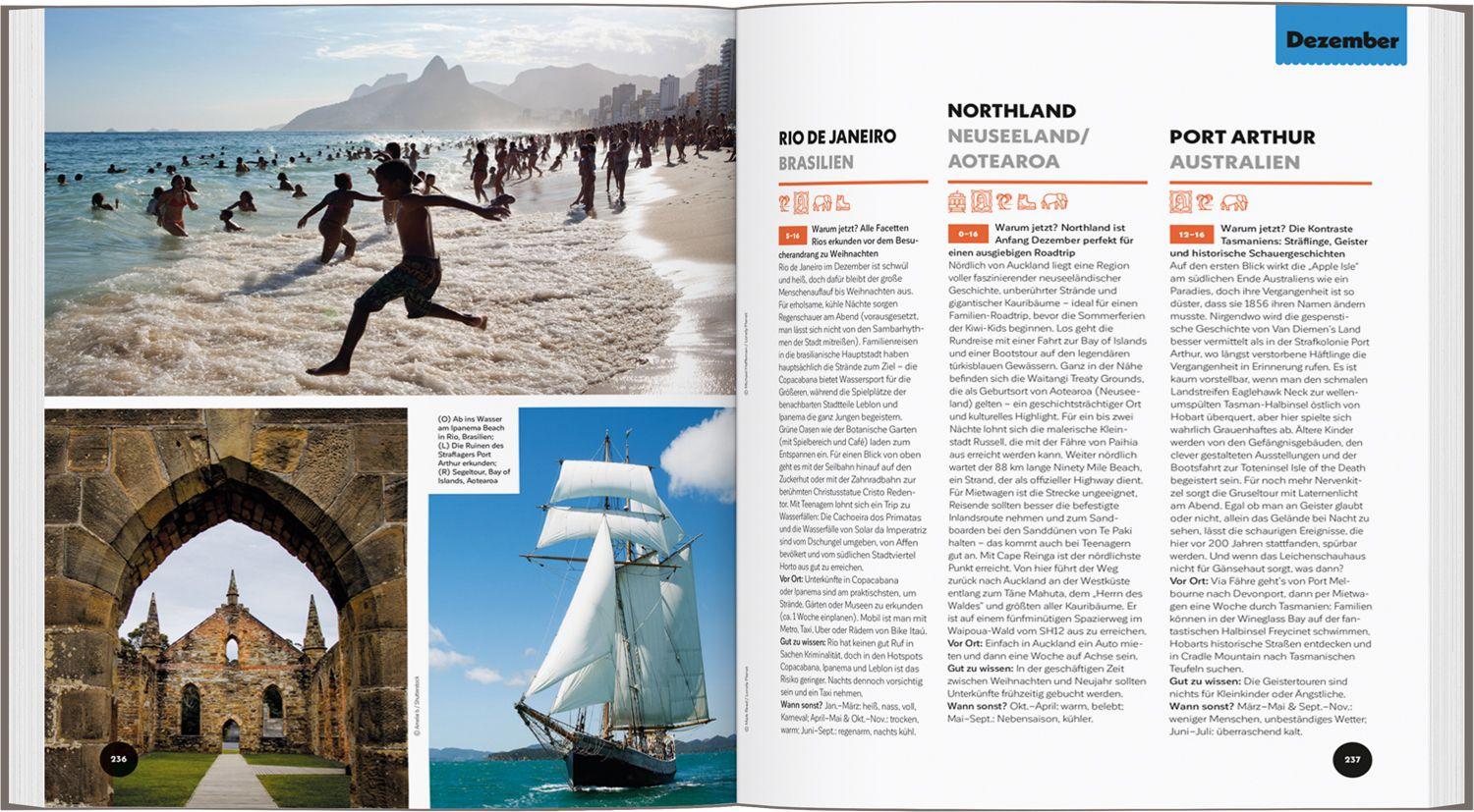Beispielinhalt (Bild) LONELY PLANET Bildband Wann am besten wohin mit Kids