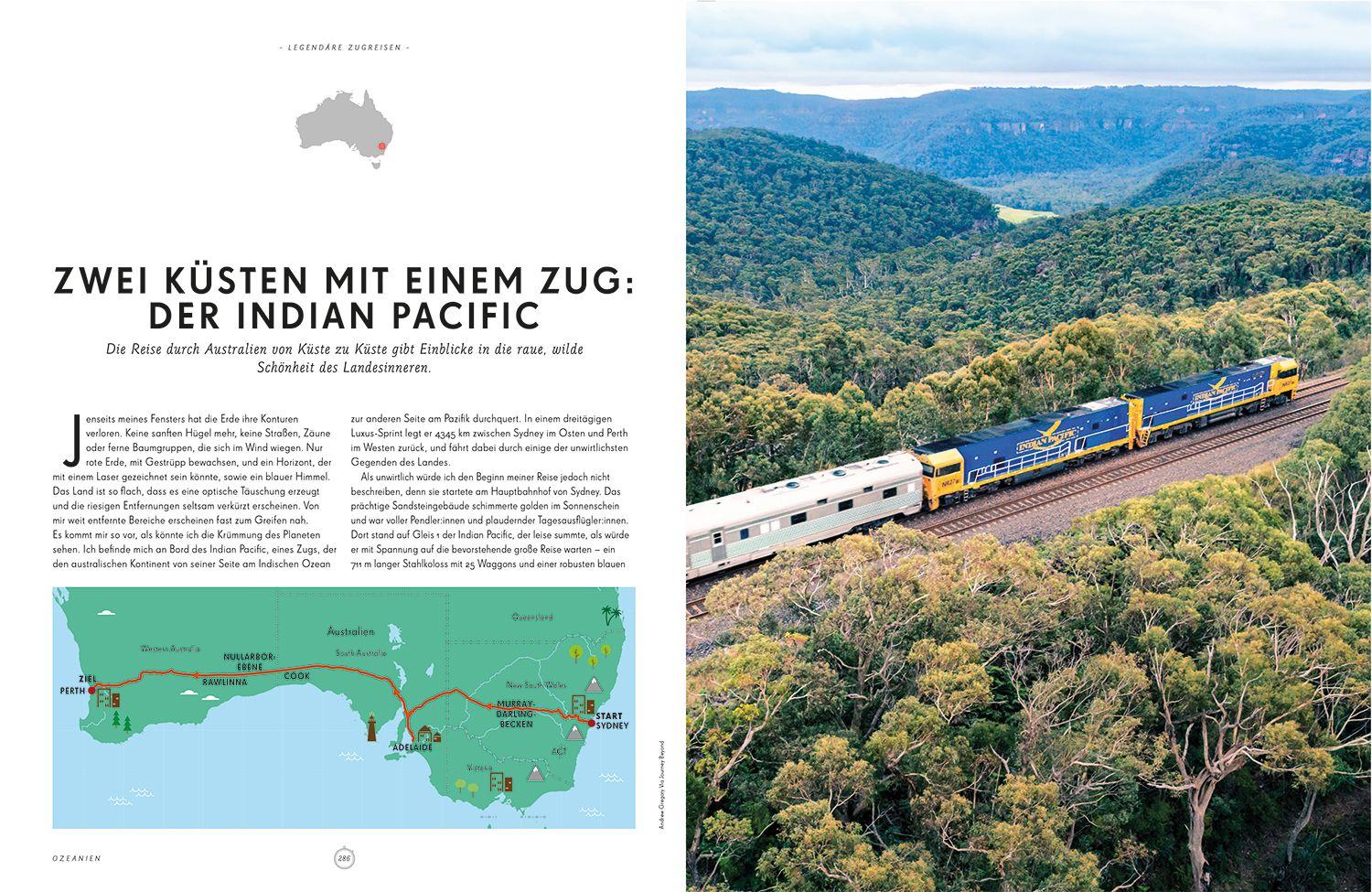 Beispielinhalt (Bild) LONELY PLANET Bildband Legendäre Zugreisen