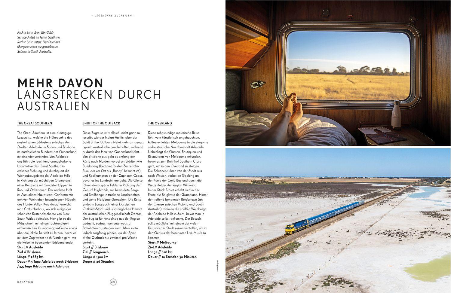 Beispielinhalt (Bild) LONELY PLANET Bildband Legendäre Zugreisen