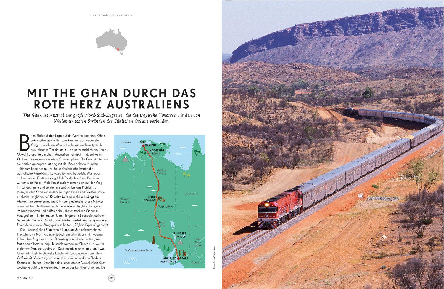 Beispielinhalt (Bild) LONELY PLANET Bildband Legendäre Zugreisen