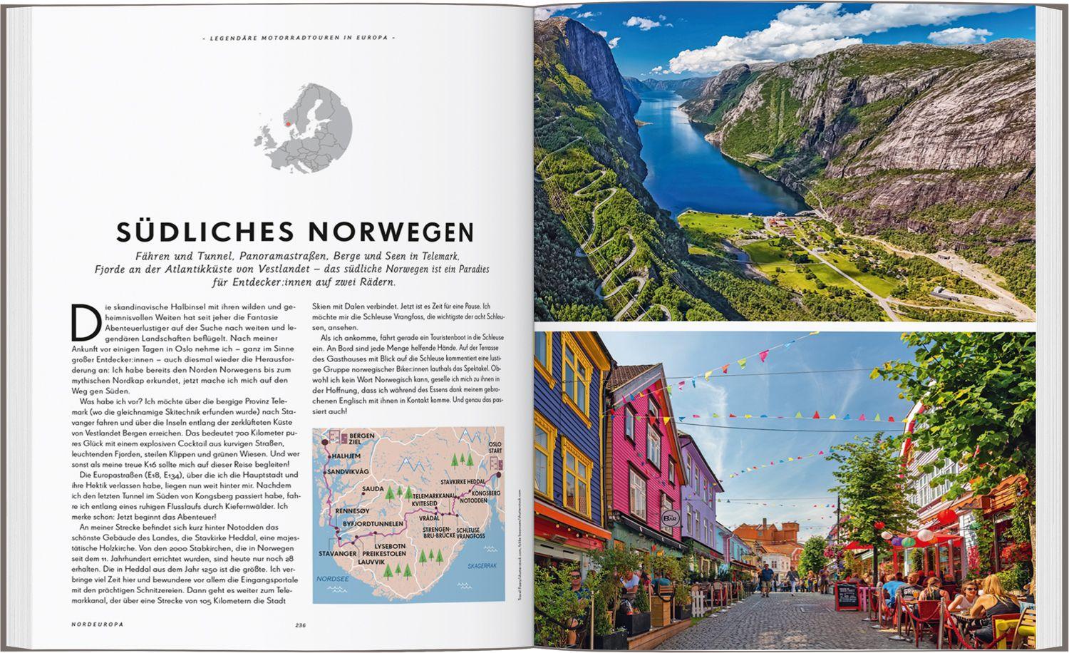 Beispielinhalt (Bild) Legendäre Motorradtouren in Europa