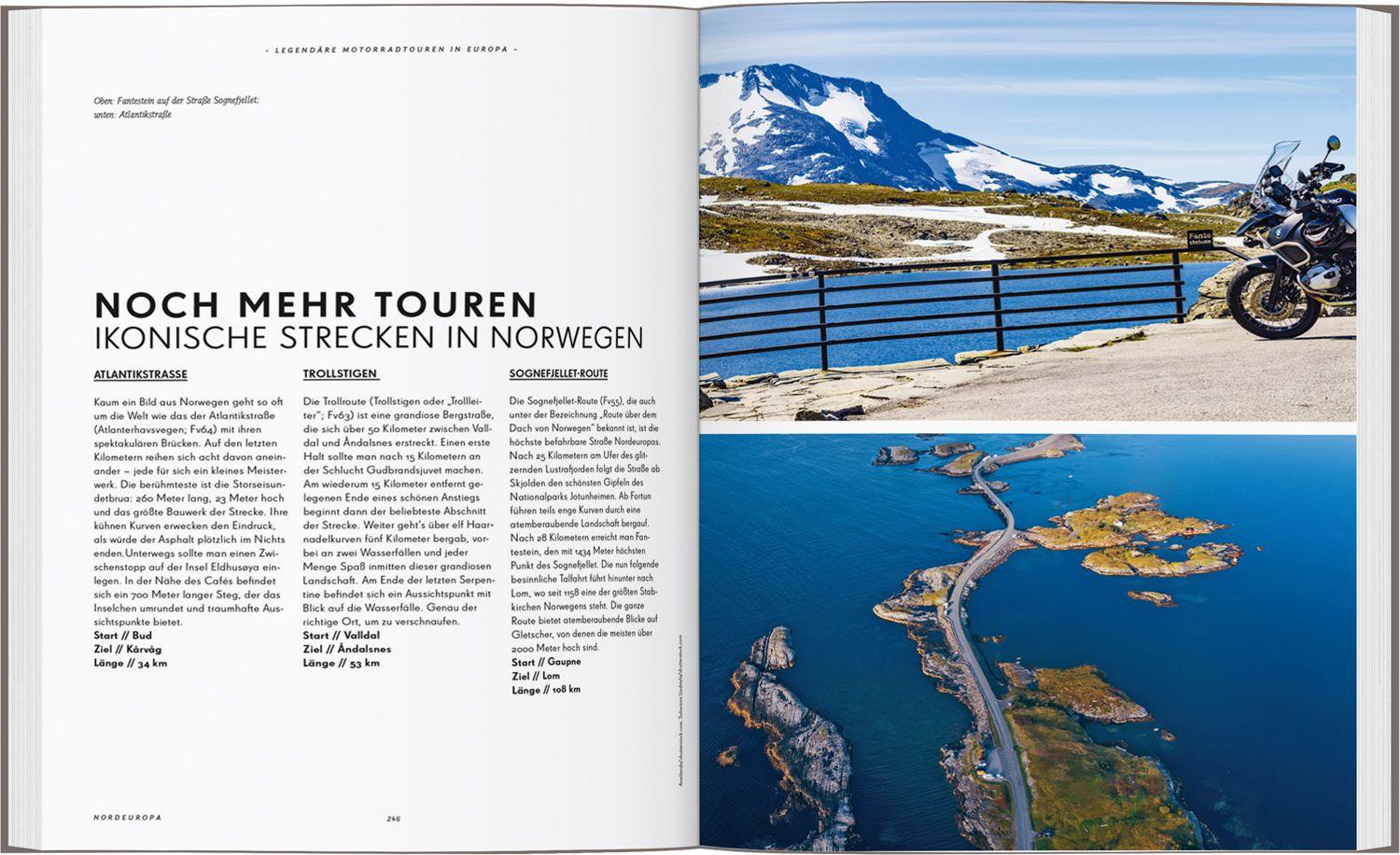 Beispielinhalt (Bild) Legendäre Motorradtouren in Europa