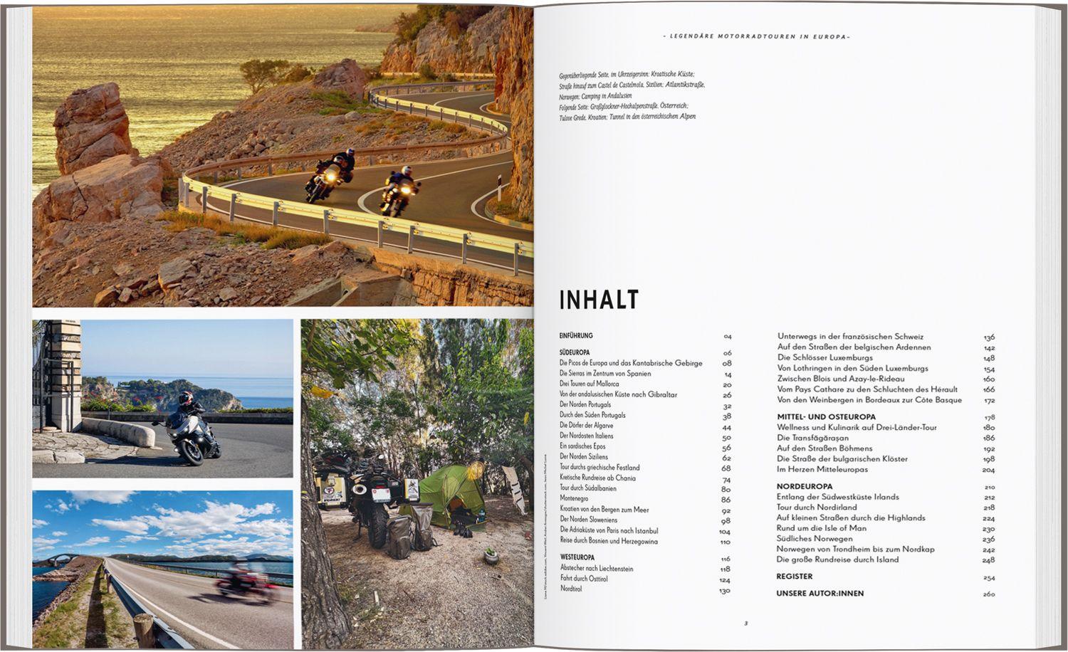 Beispielinhalt (Bild) Legendäre Motorradtouren in Europa