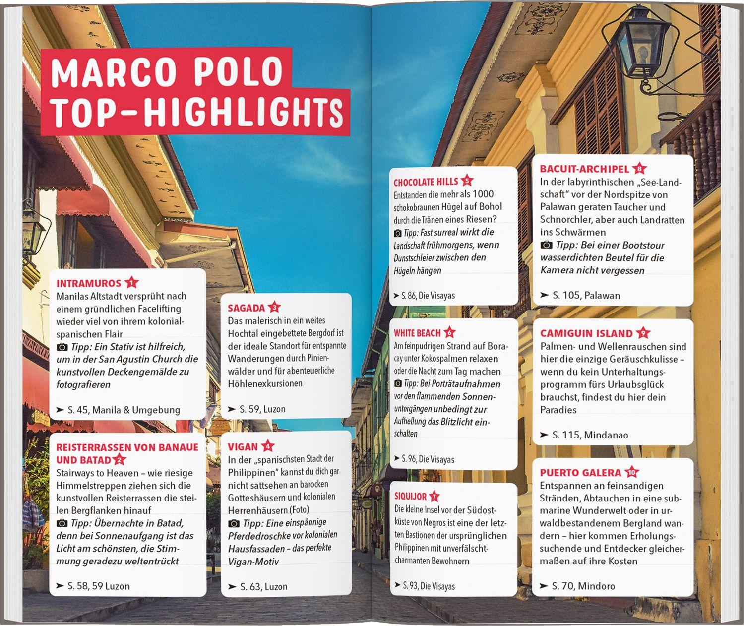 Beispielinhalt (Bild) MARCO POLO Reiseführer Philippinen