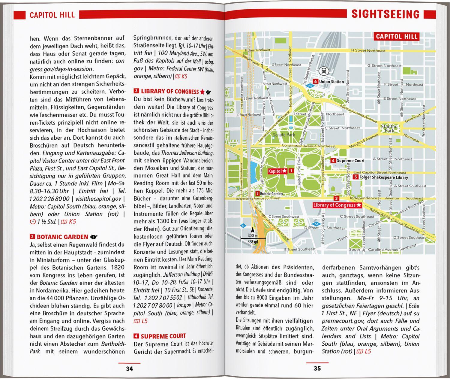 Beispielinhalt (Bild) MARCO POLO Reiseführer Washington, D.C.