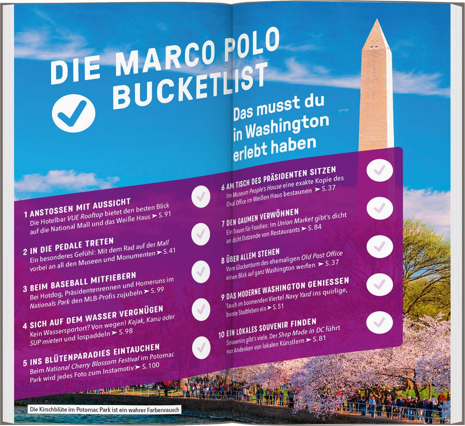 Beispielinhalt (Bild) MARCO POLO Reiseführer Washington, D.C.