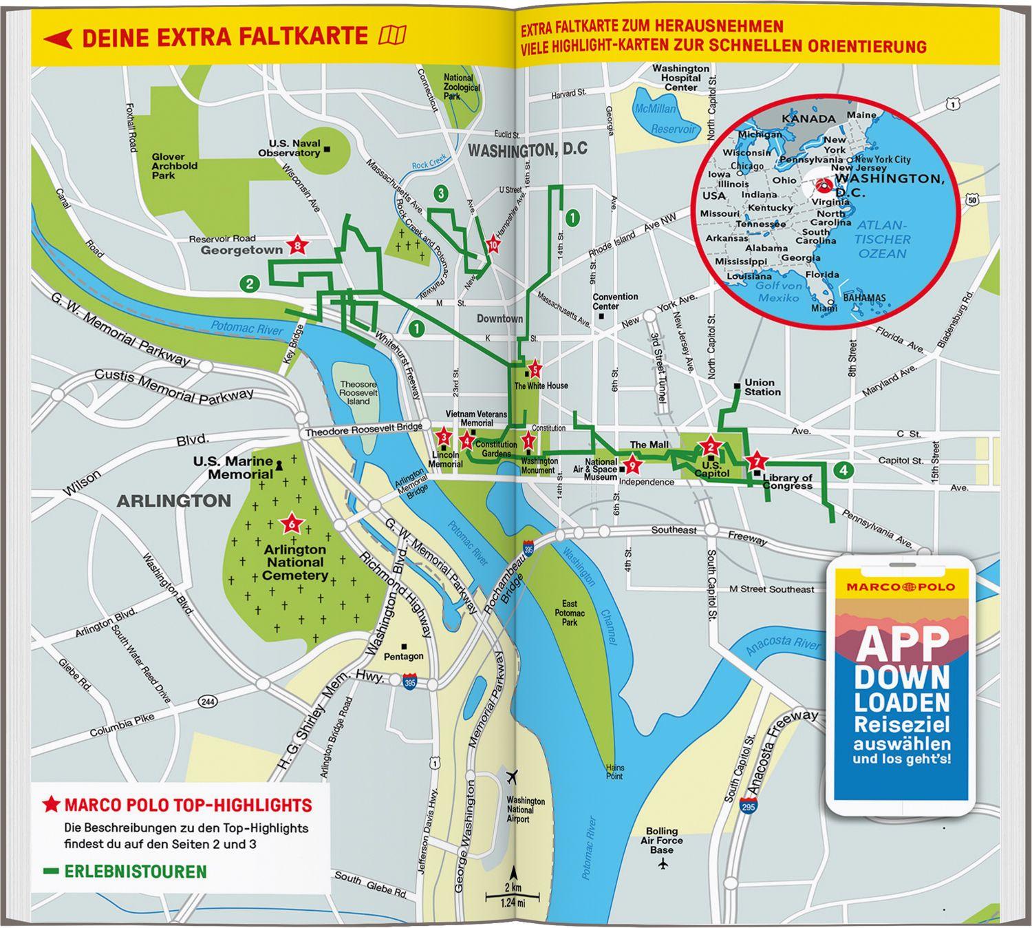 Beispielinhalt (Bild) MARCO POLO Reiseführer Washington, D.C.