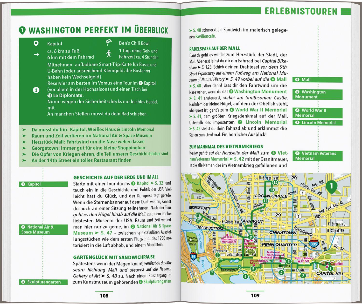 Beispielinhalt (Bild) MARCO POLO Reiseführer Washington, D.C.