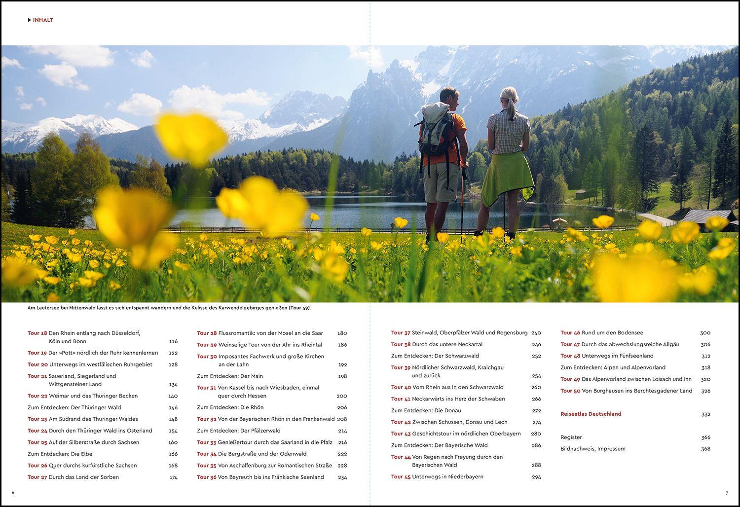 Beispielinhalt (Bild) KUNTH Bildband Das große Autowanderbuch Deutschland
