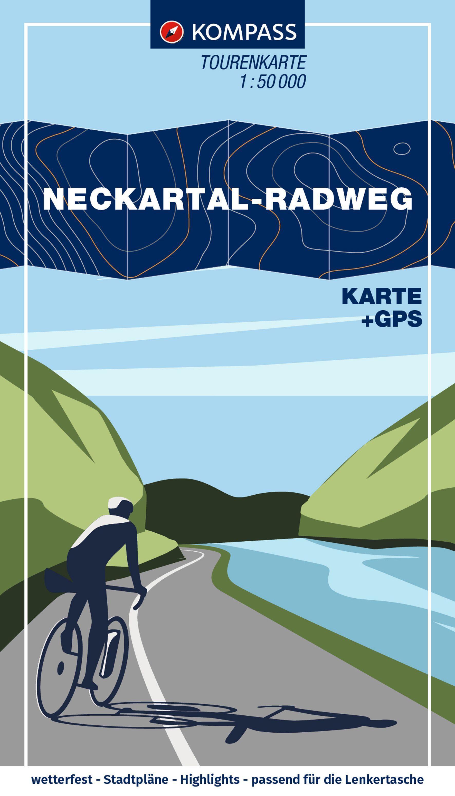Vorderes Coverbild KOMPASS Fahrrad-Tourenkarte Neckartal-Radweg 1:50.000