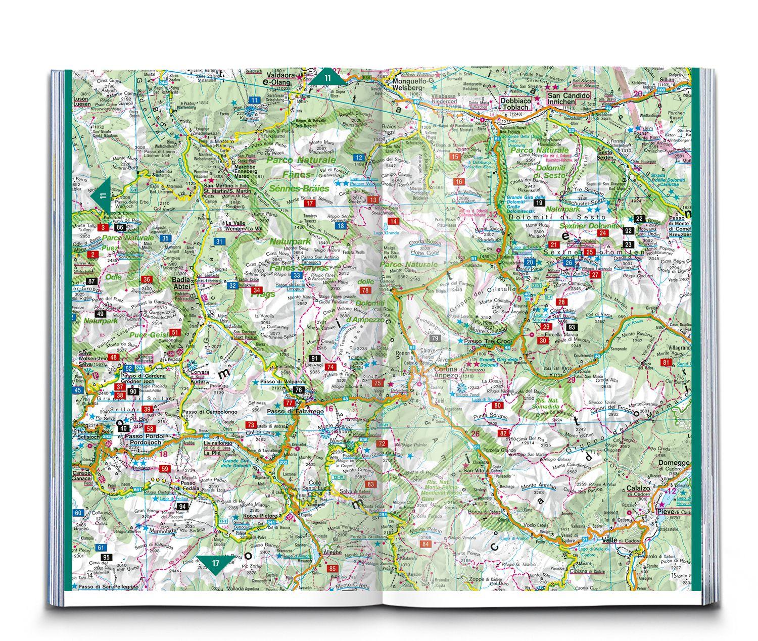 Beispielinhalt (Bild) KOMPASS Wanderlust Dolomiten