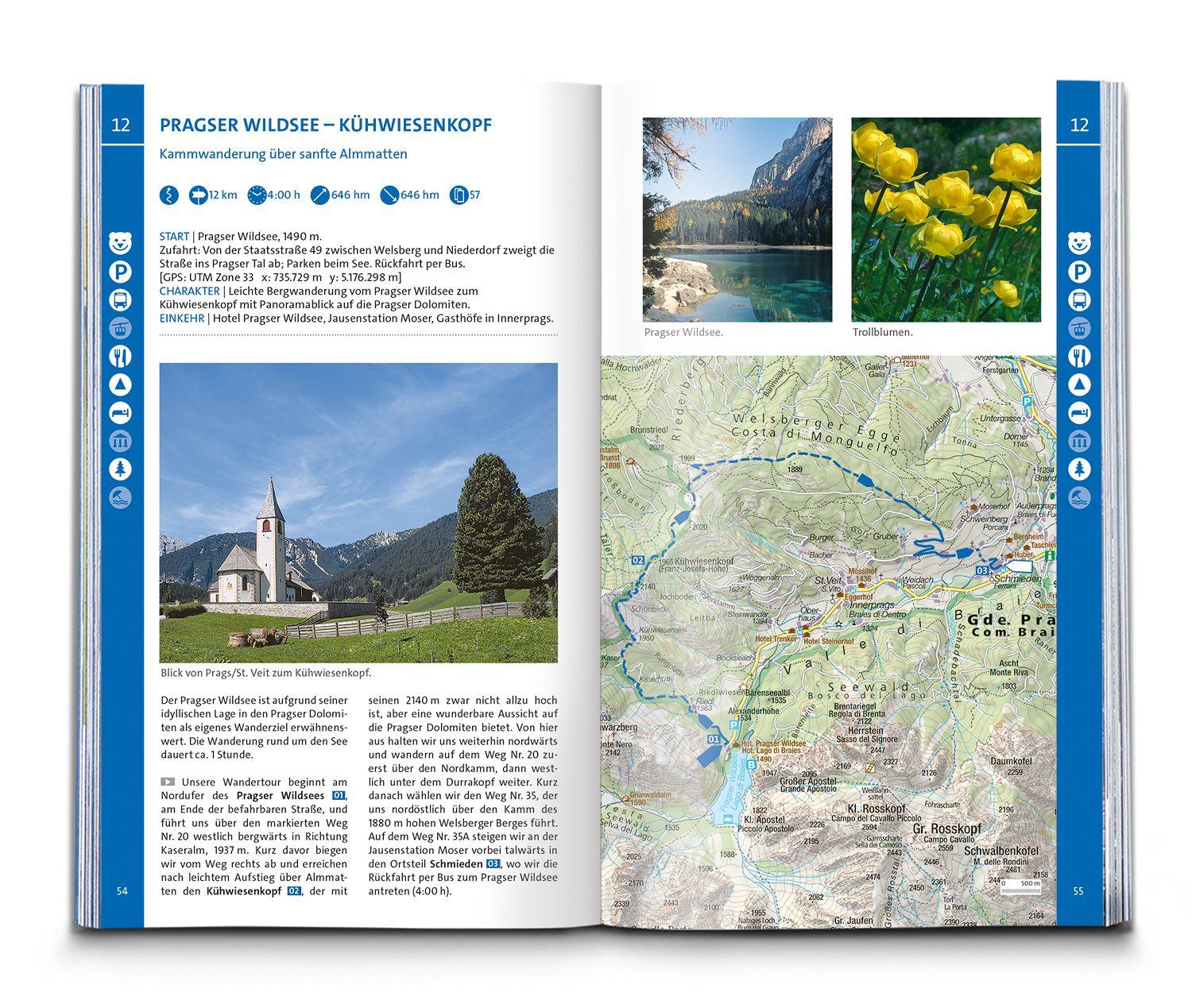Beispielinhalt (Bild) KOMPASS Wanderlust Dolomiten
