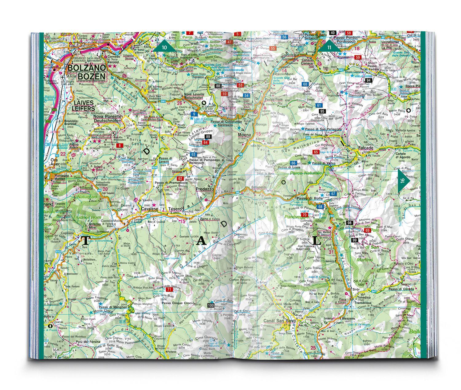 Beispielinhalt (Bild) KOMPASS Wanderlust Dolomiten