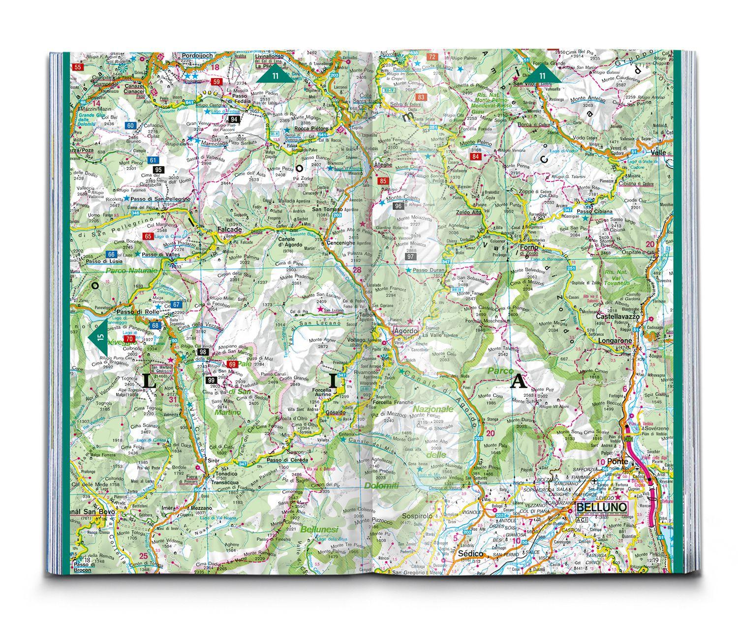 Beispielinhalt (Bild) KOMPASS Wanderlust Dolomiten