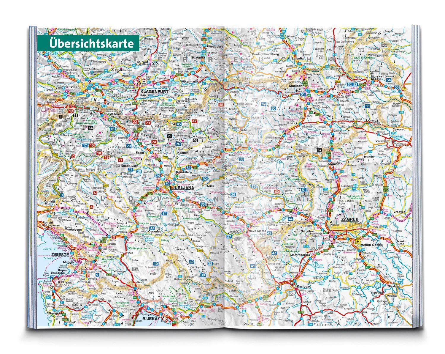 Beispielinhalt (Bild) KOMPASS Wanderführer Slowenien, 61 Touren mit Extra-Tourenkarte