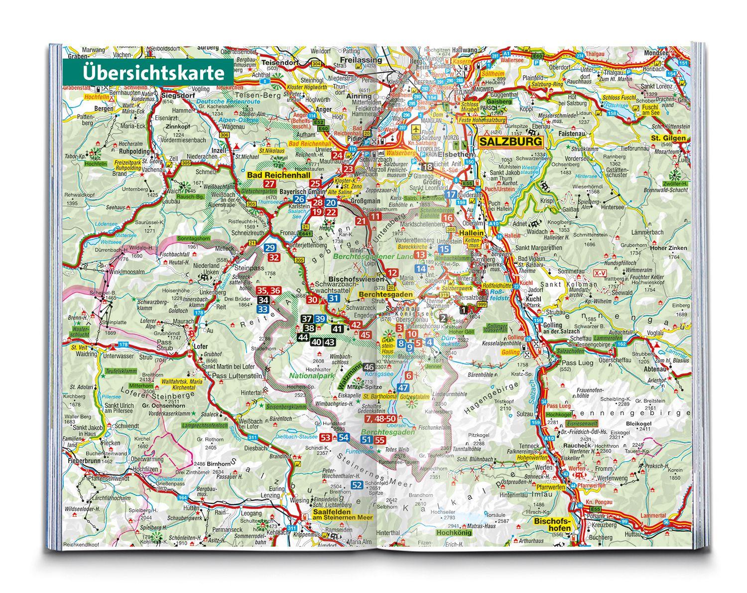 Beispielinhalt (Bild) KOMPASS Wanderführer Berchtesgadener Land und Steinernes Meer, 55 Touren mit Extra-Tourenkarte
