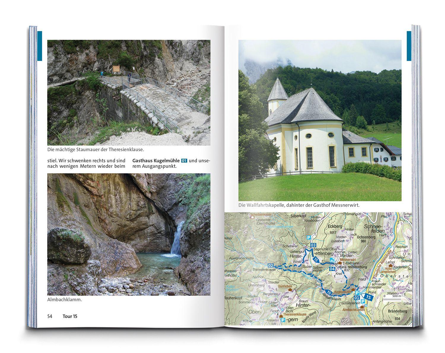 Beispielinhalt (Bild) KOMPASS Wanderführer Berchtesgadener Land und Steinernes Meer, 55 Touren mit Extra-Tourenkarte