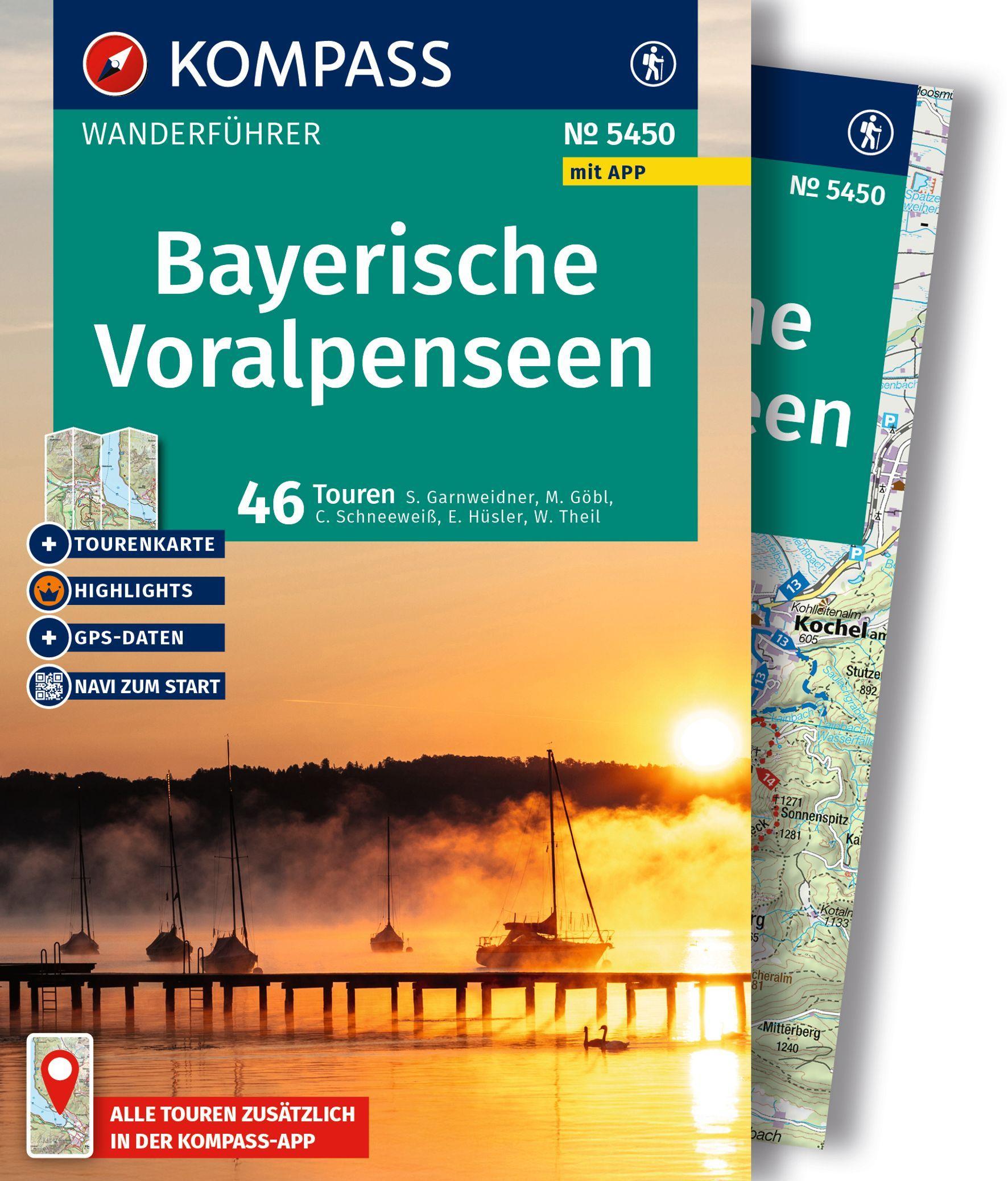 Vorderes Coverbild KOMPASS Wanderführer Bayerische Voralpenseen, 46 Touren mit Extra-Tourenkarte