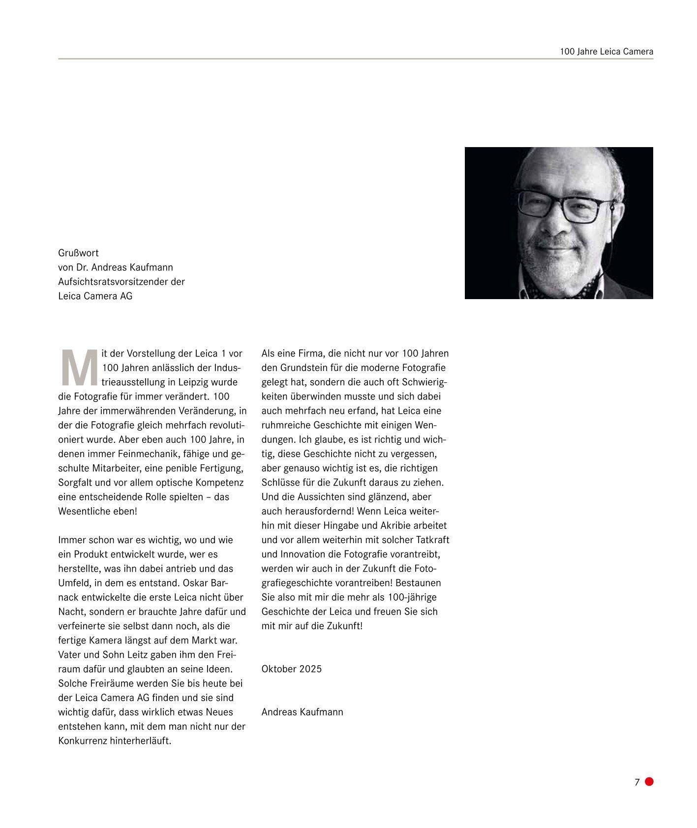 Beispielinhalt (Bild) 100 Jahre Leica Camera