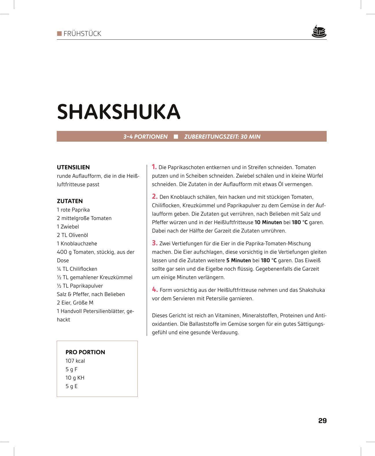 Beispielinhalt (Bild) Heißluftfritteuse GOLD Lecker Abnehmen