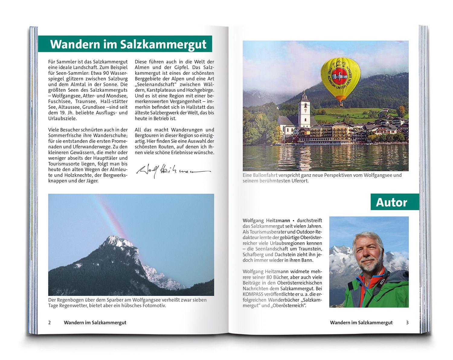 Beispielinhalt (Bild) KOMPASS Wanderführer Salzkammergut, 60 Touren mit Extra-Tourenkarte