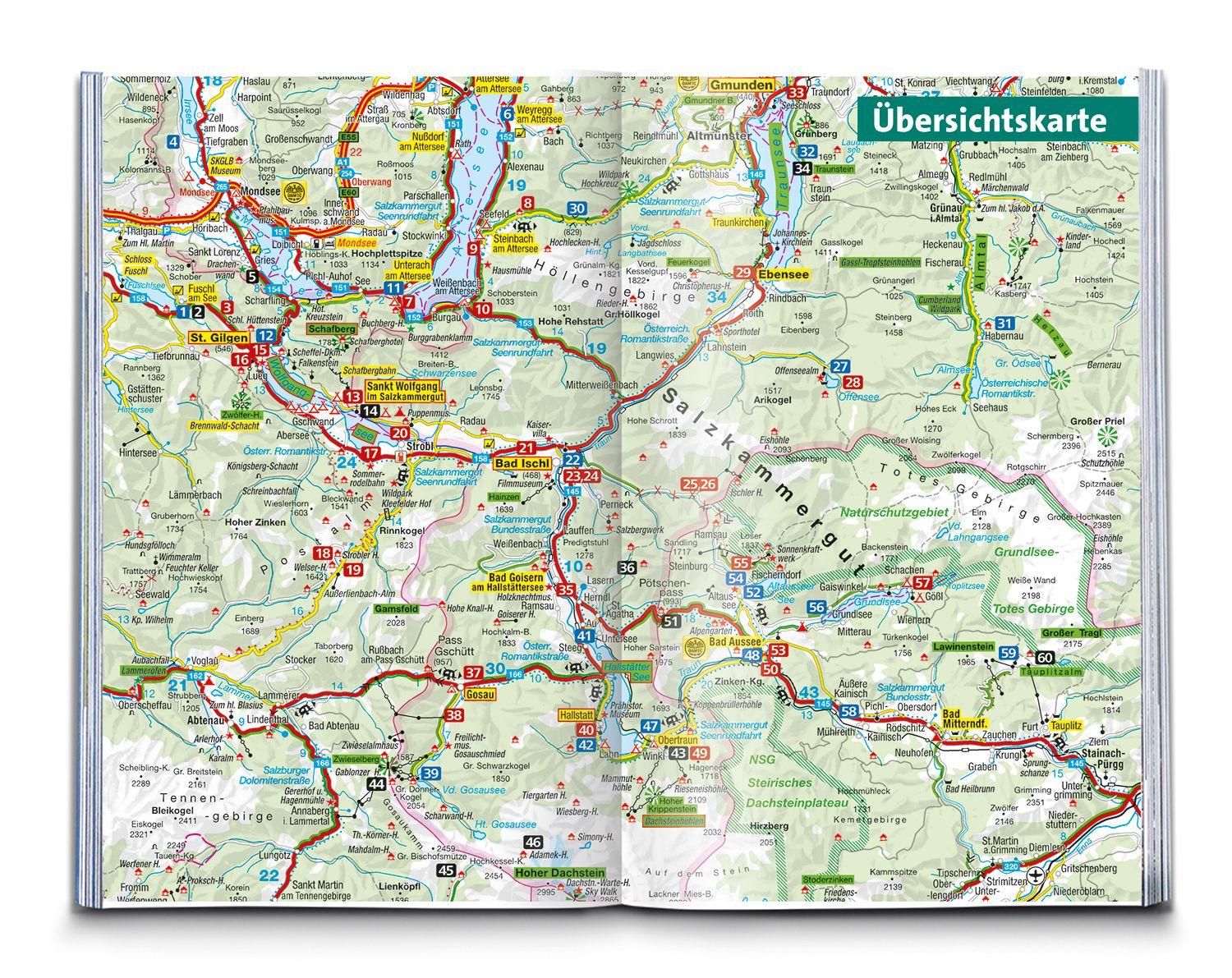 Beispielinhalt (Bild) KOMPASS Wanderführer Salzkammergut, 60 Touren mit Extra-Tourenkarte