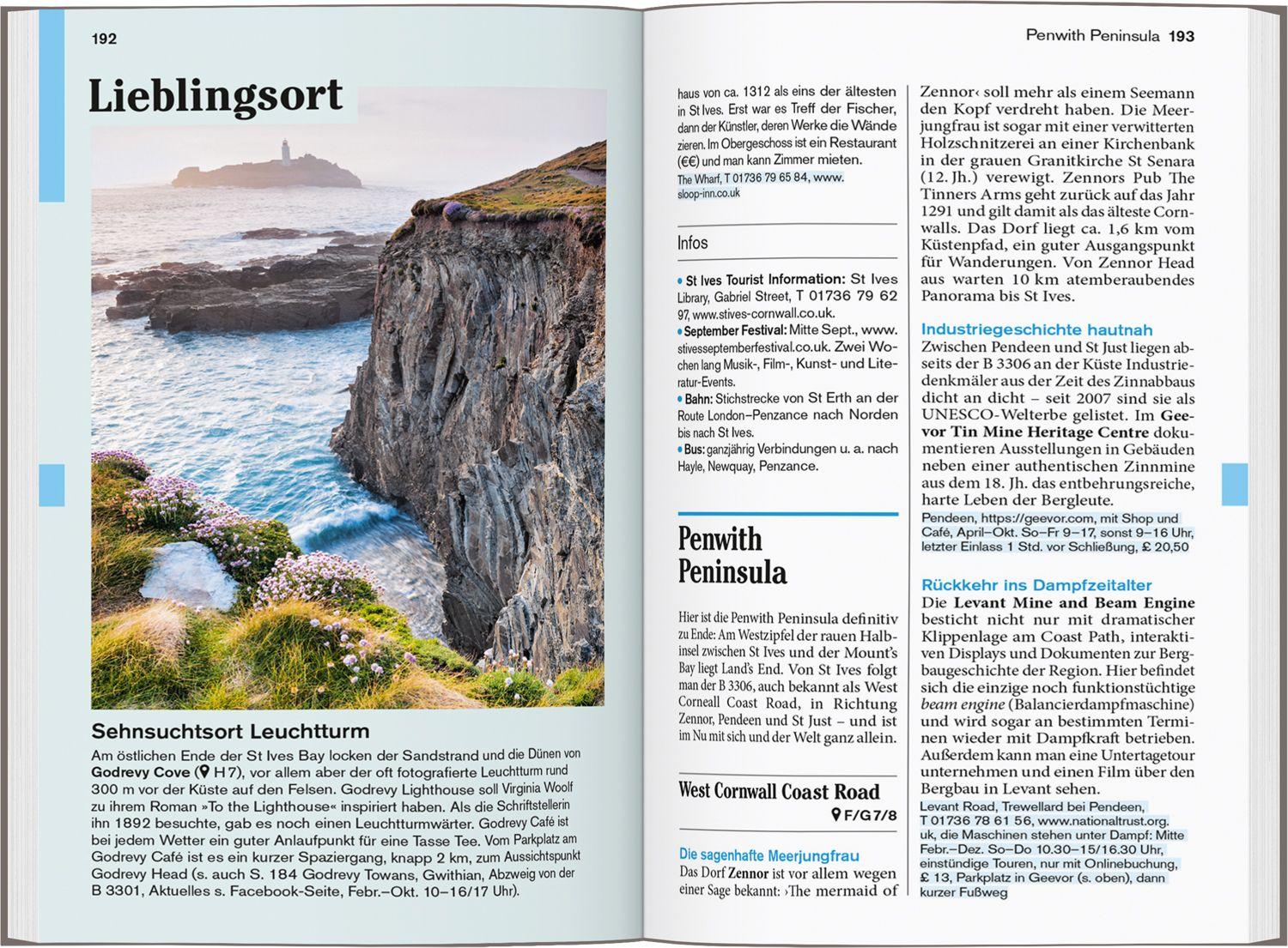 Beispielinhalt (Bild) DUMONT Reise-Taschenbuch Reiseführer Cornwall & Südwestengland