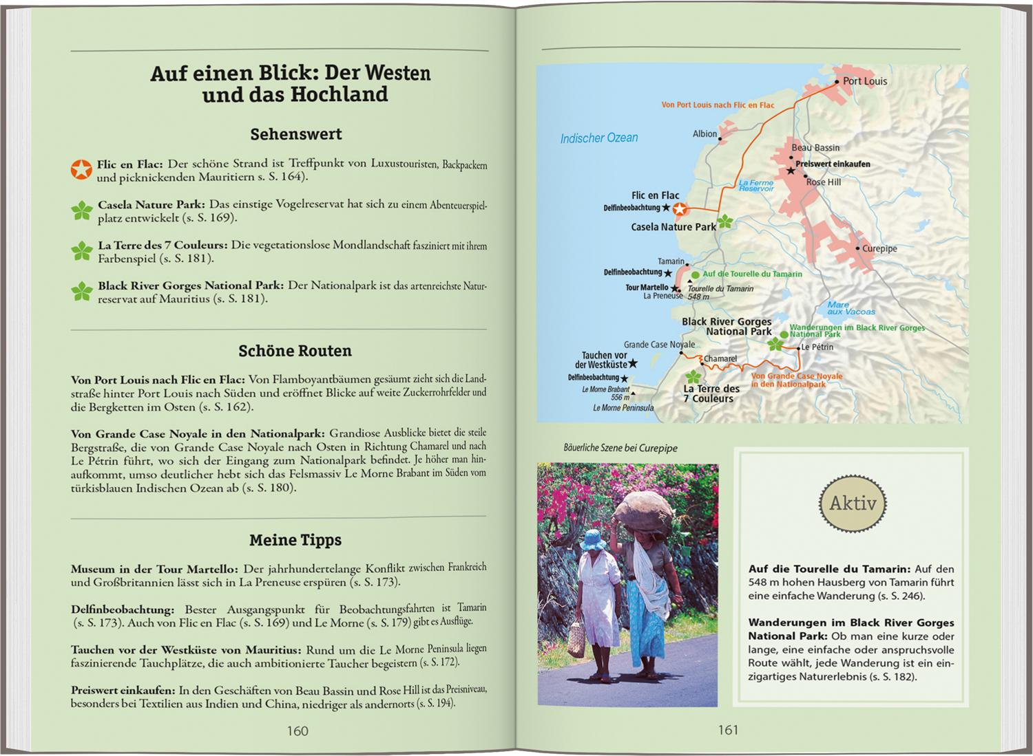 Beispielinhalt (Bild) DUMONT Reise-Handbuch Reiseführer Mauritius
