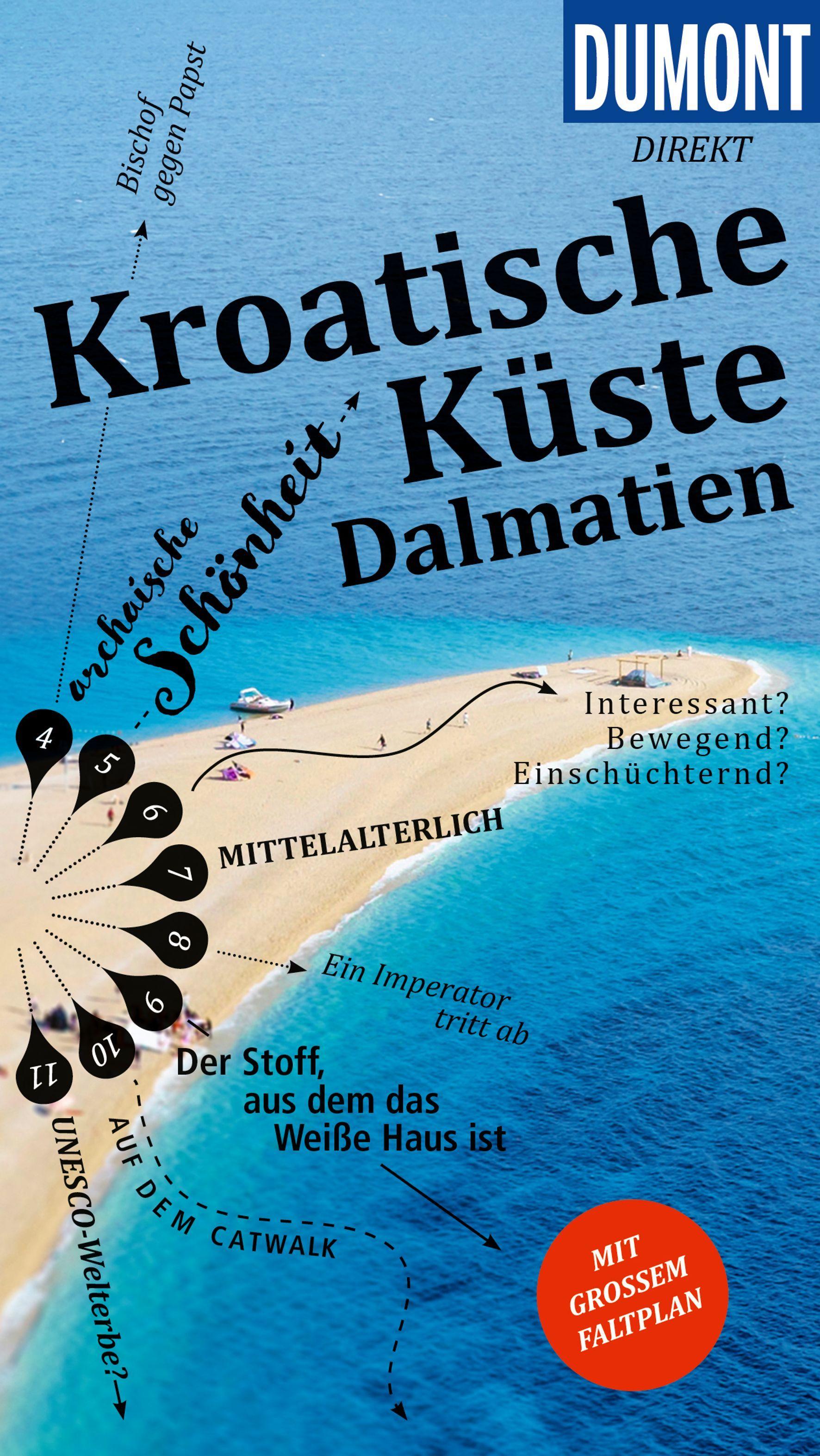 Vorderes Coverbild DUMONT direkt Reiseführer Kroatische Küste Dalmatien