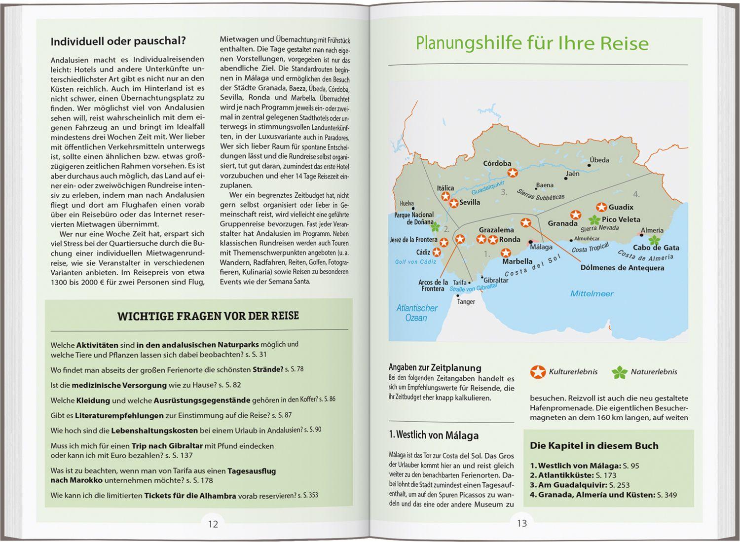 Beispielinhalt (Bild) DUMONT Reise-Handbuch Reiseführer Andalusien