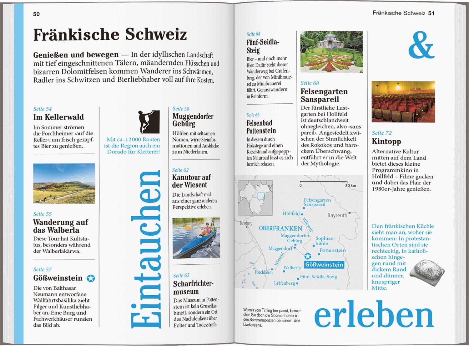 Beispielinhalt (Bild) DUMONT Reise-Taschenbuch Reiseführer Franken