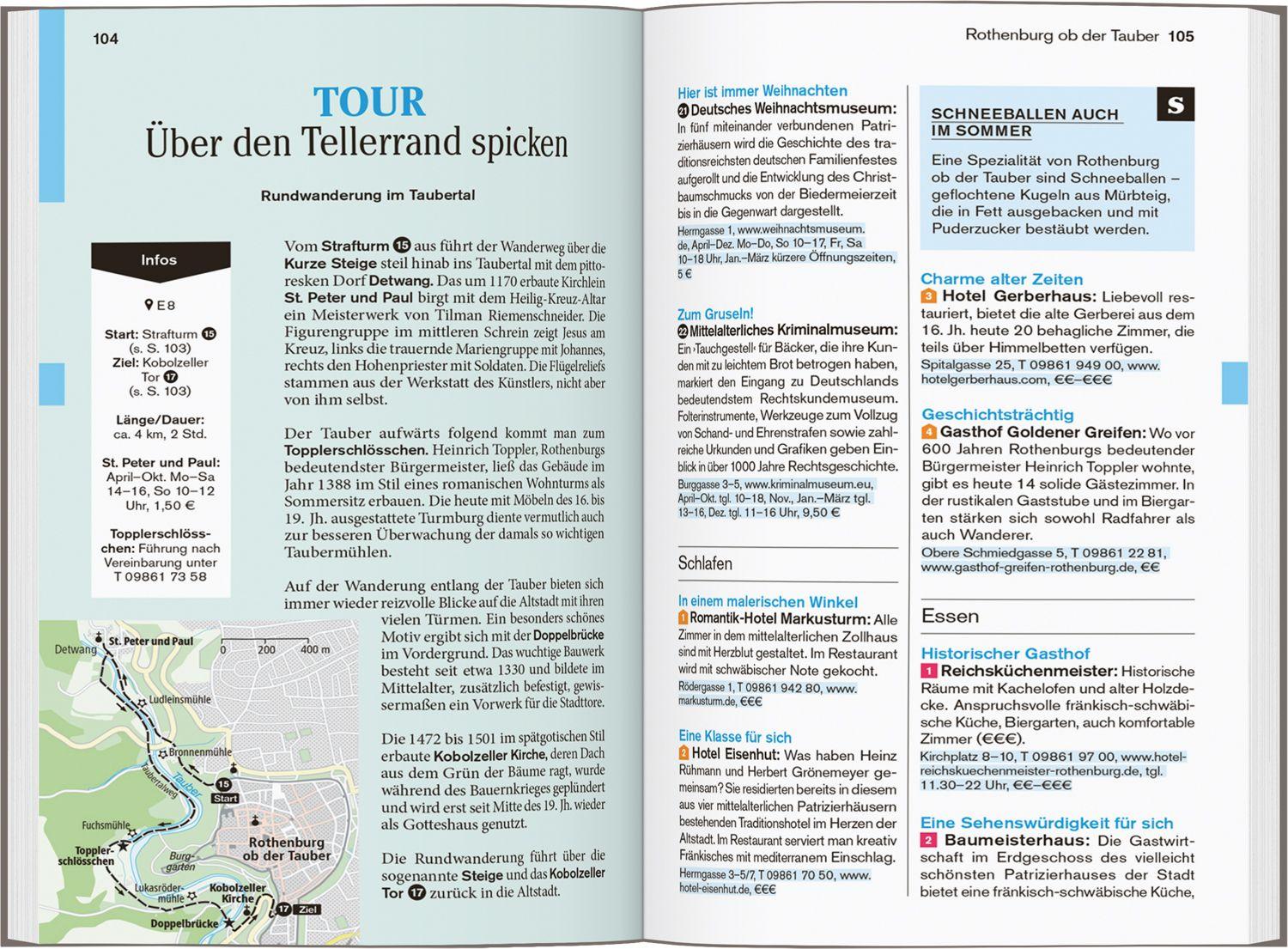 Beispielinhalt (Bild) DUMONT Reise-Taschenbuch Reiseführer Franken