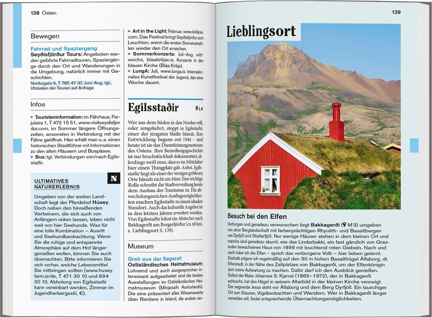 Beispielinhalt (Bild) DUMONT Reise-Taschenbuch Reiseführer Island