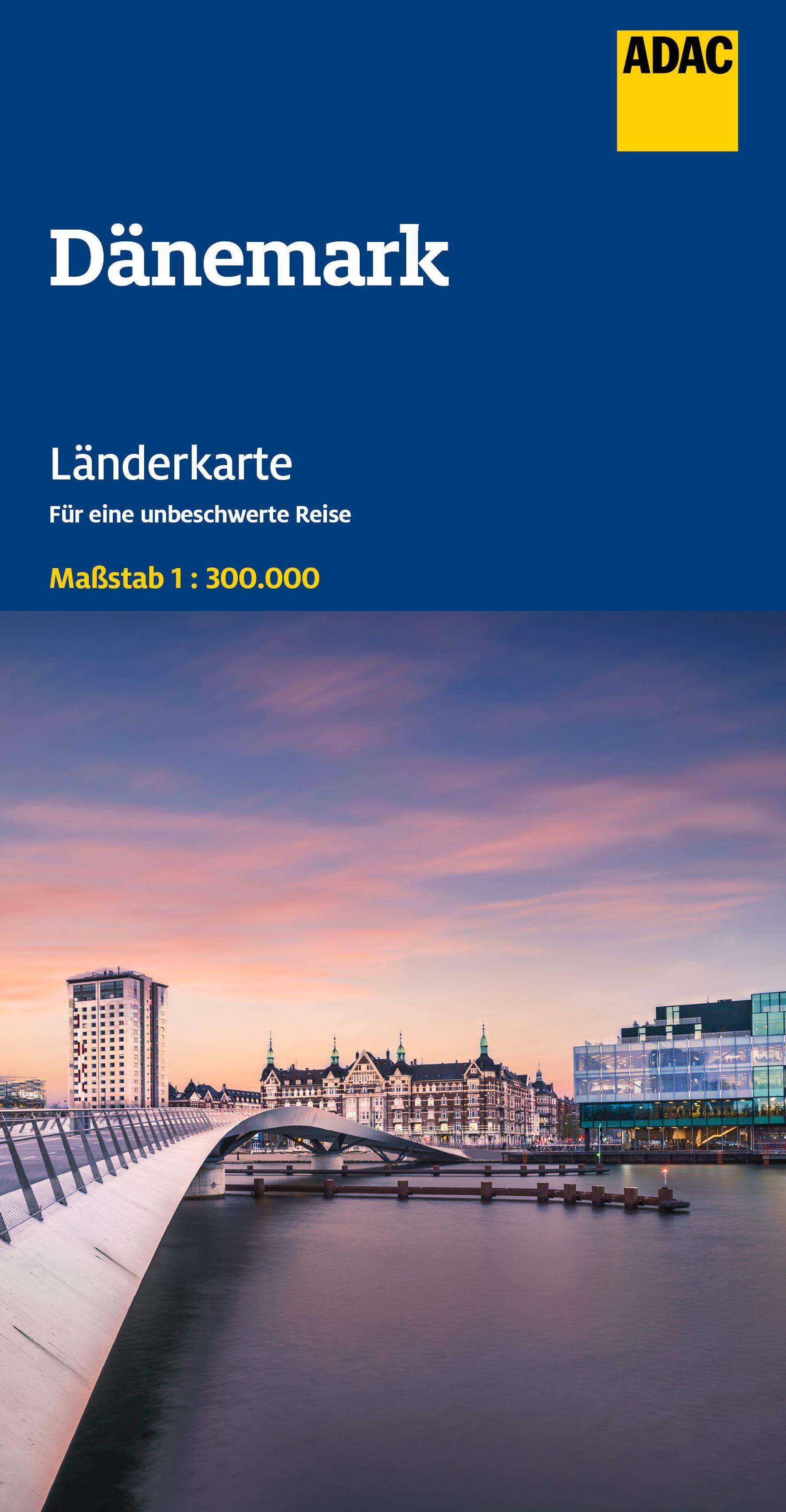 Vorderes Coverbild ADAC Länderkarte Dänemark 1:300.000