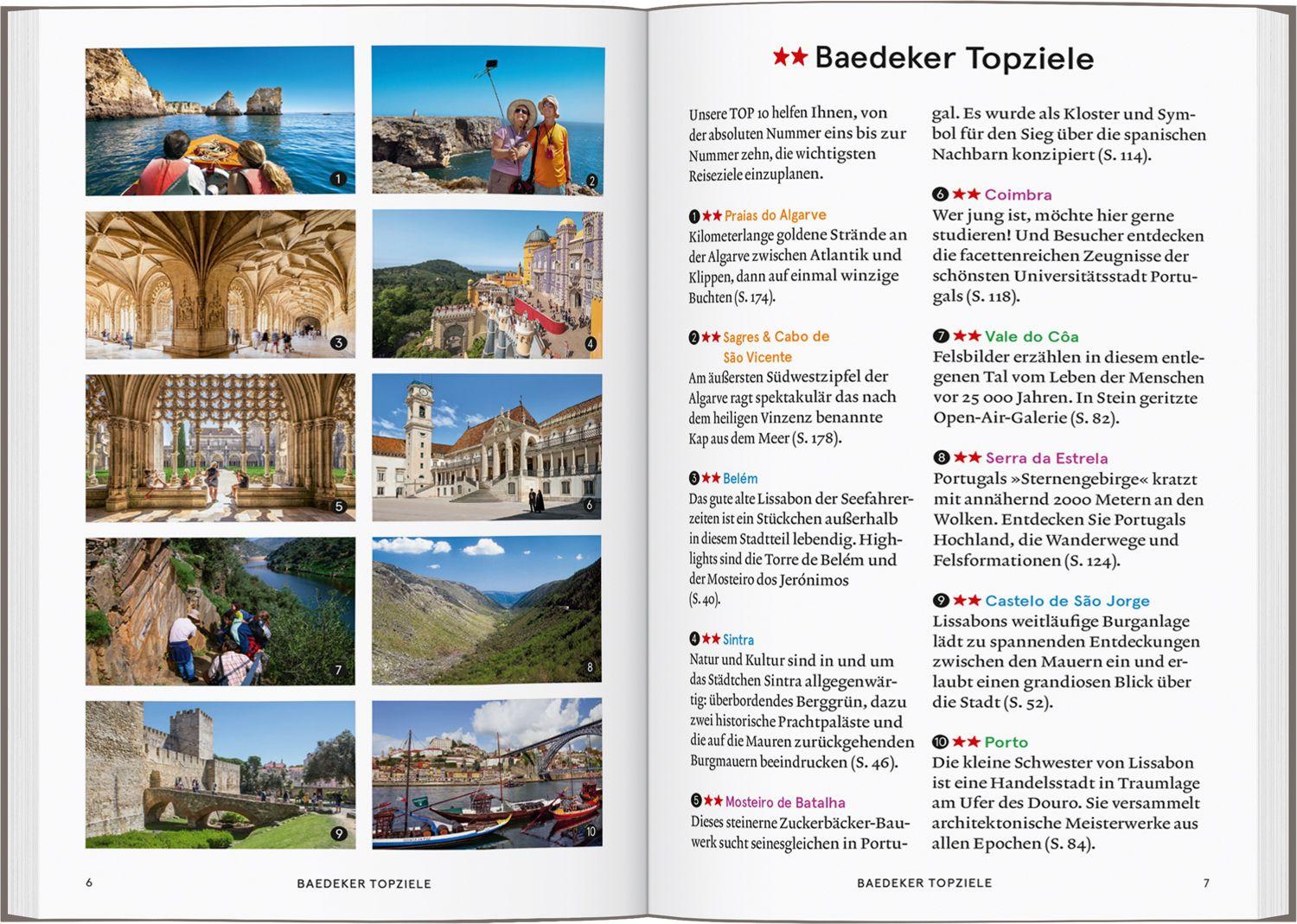 Beispielinhalt (Bild) Baedeker SMART Reiseführer Portugal