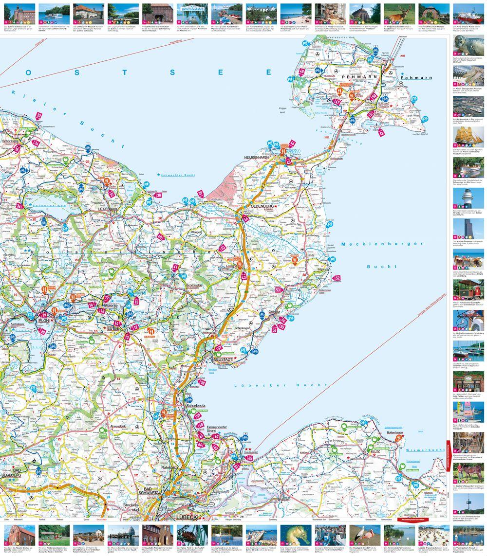 Beispielinhalt (Bild) MARCO POLO Freizeitkarte 2 Holstein, Ostseeküste, Kiel 1:100.000