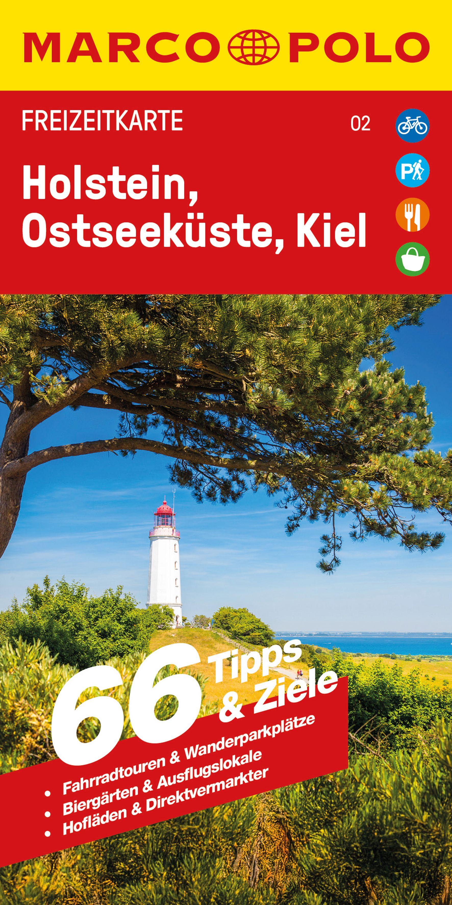 Vorderes Coverbild MARCO POLO Freizeitkarte 2 Holstein, Ostseeküste, Kiel 1:100.000