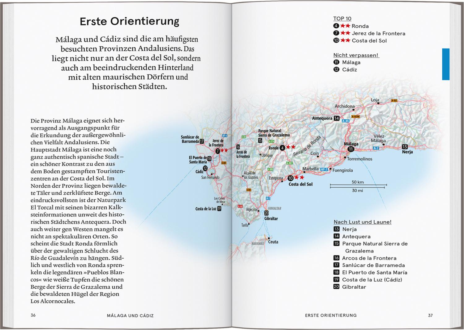 Beispielinhalt (Bild) Baedeker SMART Reiseführer Andalusien