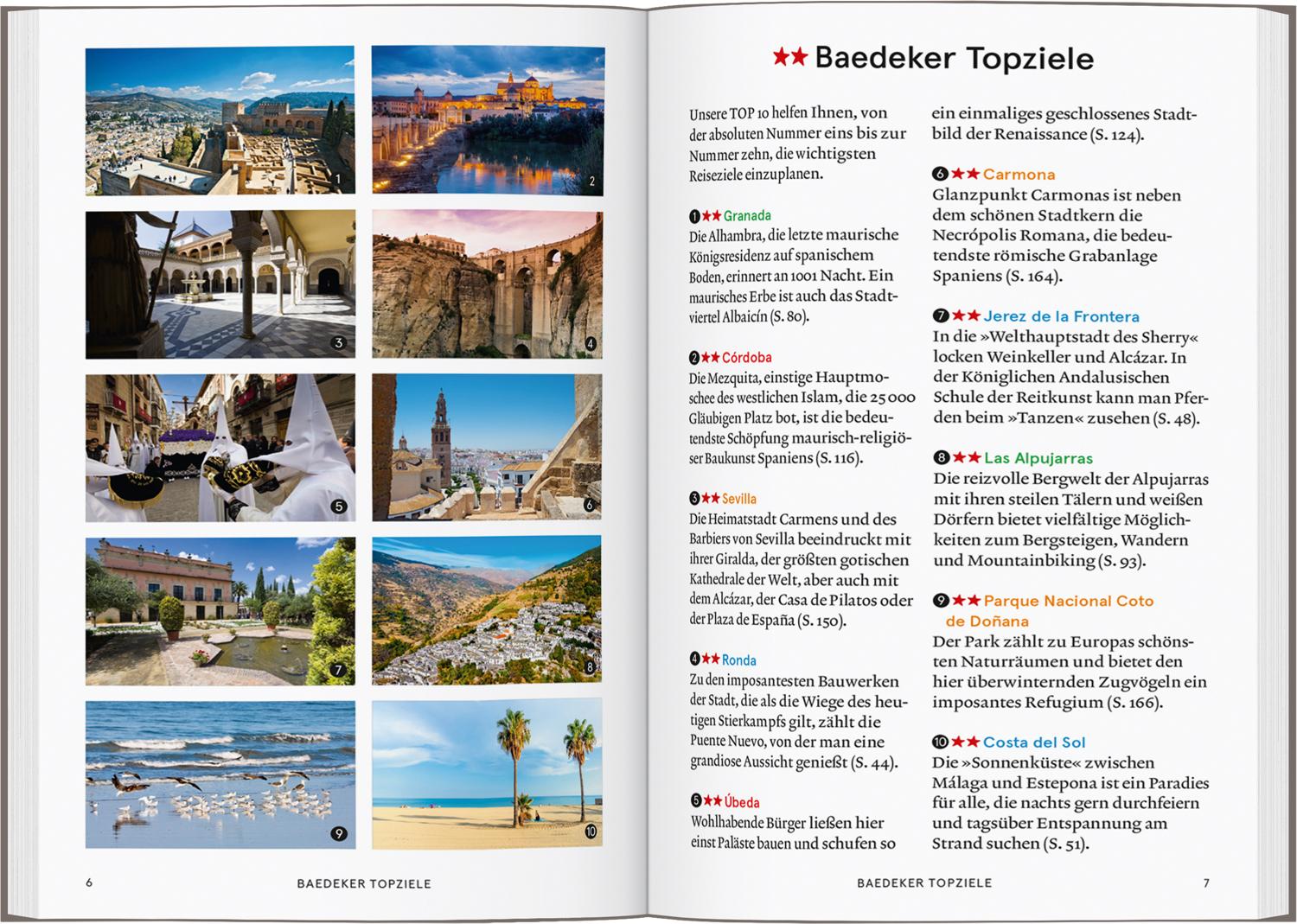 Beispielinhalt (Bild) Baedeker SMART Reiseführer Andalusien