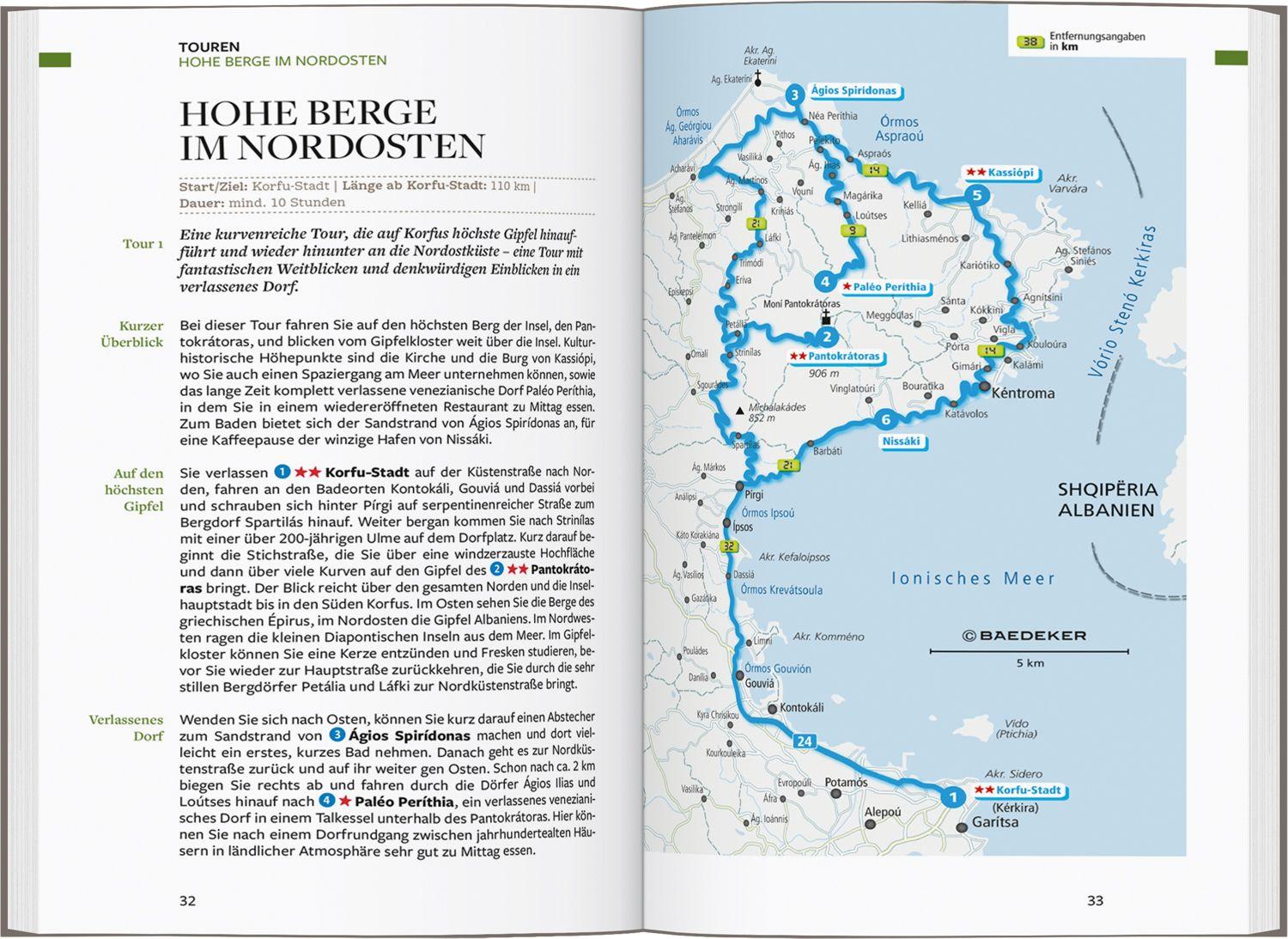 Beispielinhalt (Bild) Baedeker Reiseführer Korfu