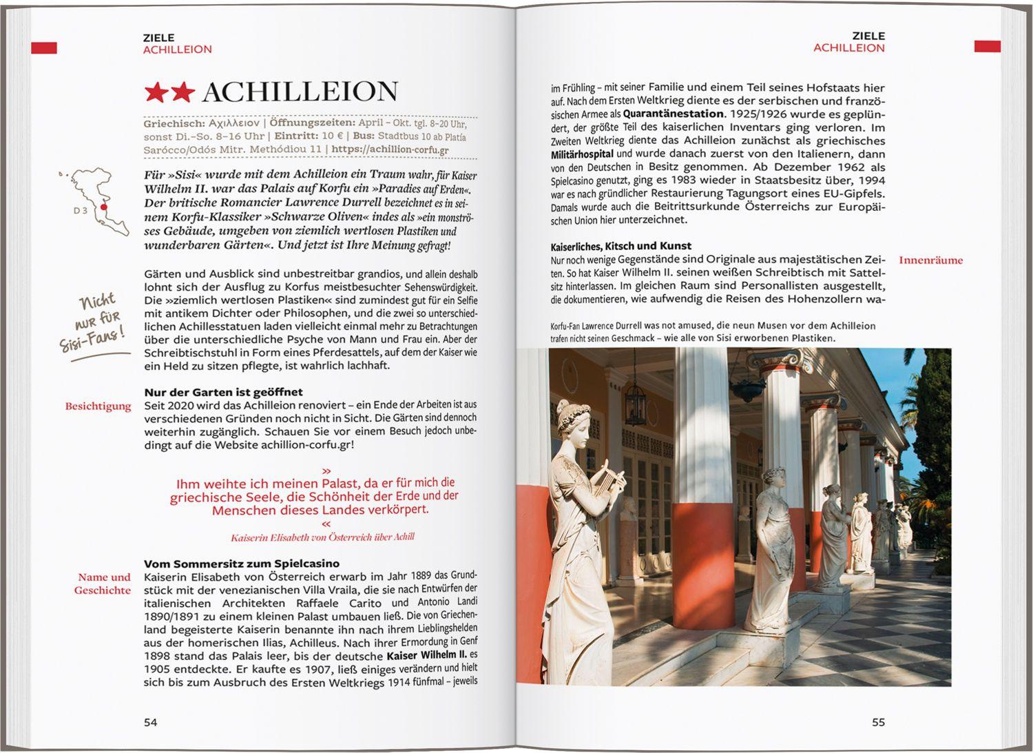 Beispielinhalt (Bild) Baedeker Reiseführer Korfu
