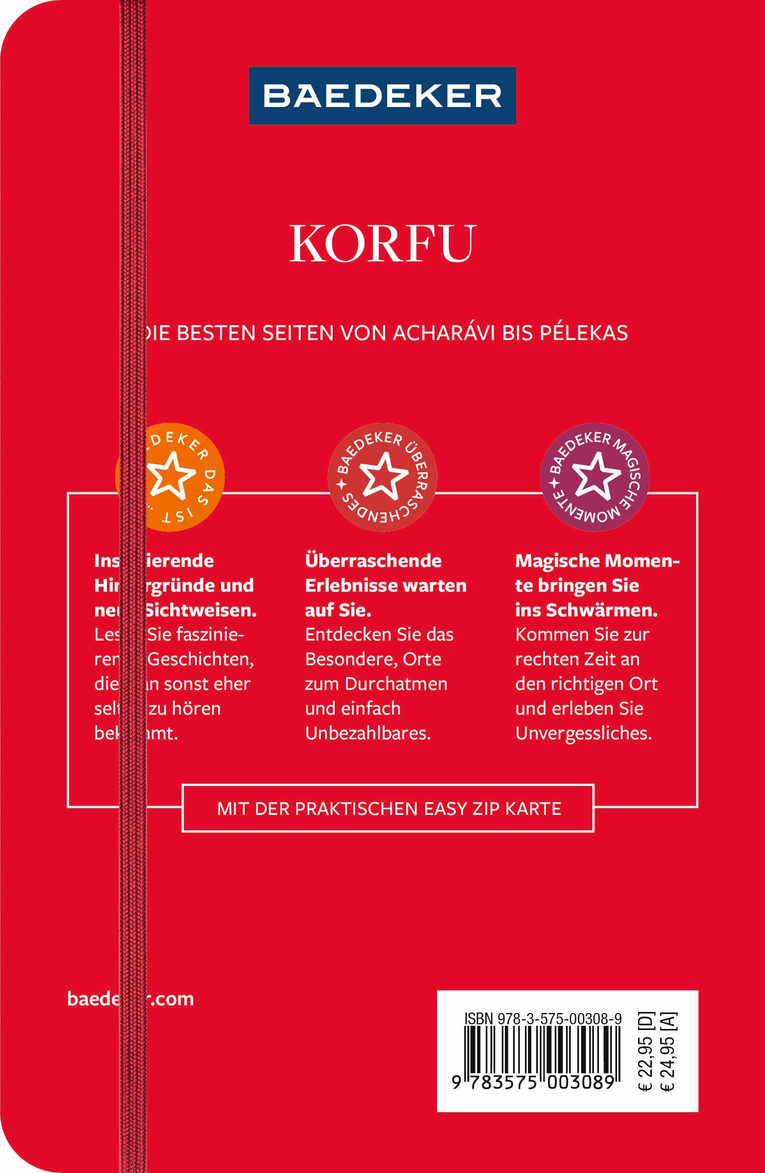 Rückseitencover Baedeker Reiseführer Korfu