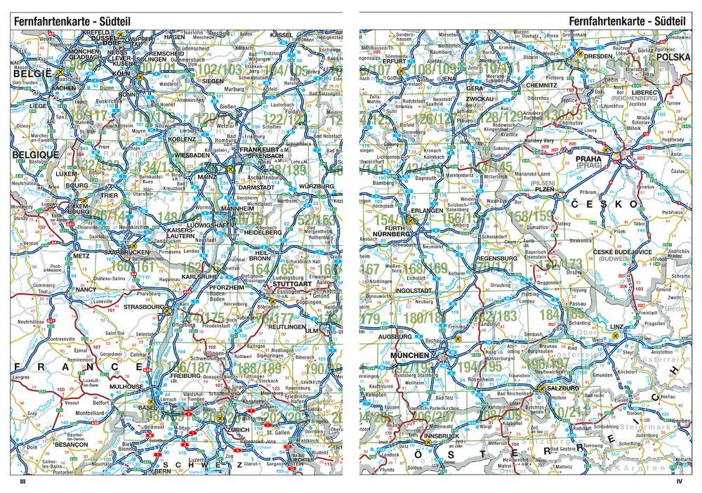 Beispielinhalt (Bild) ADAC Reiseatlas 2026/2027 Deutschland 1:200.000, Europa 1:4,5 Mio.