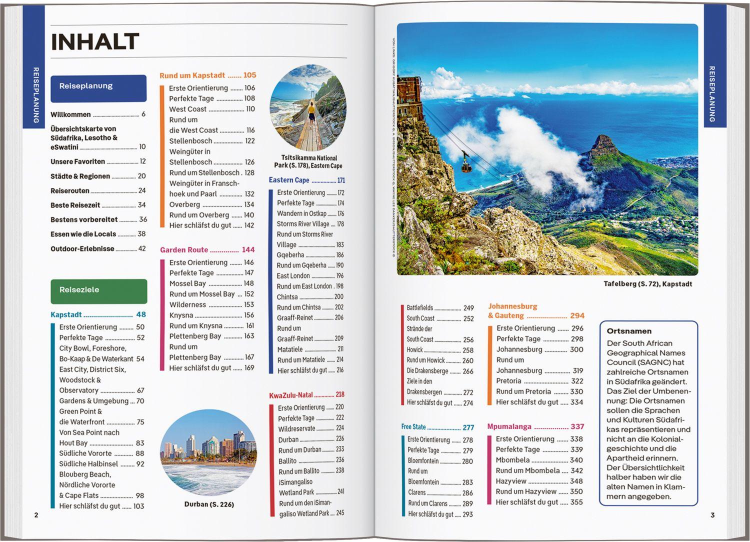 Beispielinhalt (Bild) LONELY PLANET Reiseführer Südafrika, Lesotho & eSwatini